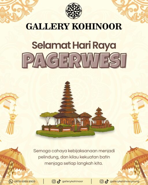 Selamat Hari Pagerwesi ✨
Semoga setiap ilmu dan kebijaksanaan yang kita miliki menjadi emas berharga dalam hidup, yang menerangi jalan dan menguatkan jiwa 🙏