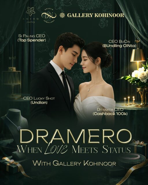 Ada yang special lagi nihh dari @amerojewellery dan @degoldjakarta 😍🥰
DRAMERO ~ When Love Meets Status
Dapatkan banyak promo dan merchandise exclusive Amero hanya pada periode Live Shopping DRAMERO with Gallery Kohinoor 😍
1. Si Paling CEO (Top Spender)
Dapatkan Eksklusif Merchandise Package Dramero untuk 3 TOP SPENDER.
2. CEO BuCin (BUndling CINta)
Promo bundling eksklusif koleksi Diamora dengan koleksi Amero lainnya
untuk mendapatkan special merchandise min. 10 gram.
3. CEO Lucky Shot (Undian min. belanja 3jt)
Undian setiap transaksi min. 3 juta untuk memenangkan hadiah
eksklusif Dramero.
4. Ditraktir CEO (Cashback 100k)
Promo Cashback yang hanya berlaku pada waktu tertentu selama sesi
live berlangsung sesuai dengan ketentuan yang berlaku min. 15 gram.
Jangan sampai ketinggalan di Live Shopping kita:
📅 17, 18, 20, 21, 24, 25 April 2026
📱Live Instagram Gallery Kohinoor @gallerykohinoor
📞 0878 6999 9909
#Dramero #DramaAmero #liveshopping #gallerykohinoor #goldshopbali
