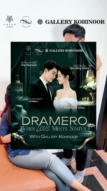 DRAMERO ~ When Love Meets Status
Dapatkan banyak promo dan merchandise exclusive Amero hanya pada periode Live Shopping DRAMERO with Gallery Kohinoor 😍
@amerojewellery @degoldjakarta

1. Si Paling CEO (Top Spender)
Dapatkan Eksklusif Merchandise Package Dramero untuk 3 TOP SPENDER.

1. CEO BuCin (BUndling CINta)
Promo bundling eksklusif koleksi Diamora dengan koleksi Amero lainnya
untuk mendapatkan special merchandise min. 10 gram.

1. CEO Lucky Shot (Undian min. belanja 3jt) 
Undian setiap transaksi min. 3 juta untuk  memenangkan hadiah
eksklusif Dramero. 

1. Ditraktir CEO (Cashback 100k) 
Promo Cashback yang hanya berlaku pada waktu tertentu selama sesi
live berlangsung sesuai dengan ketentuan yang berlaku min. 15 gram.

Jangan sampai ketinggalan di Live Shopping kita: 
📅 17, 18, 20, 21, 24, 25 April 2026
📱Live Instagram Gallery Kohinoor @gallerykohinoor 
📞 0878 6999 9909 

#Dramero #DramaAmero #liveshopping #gallerykohinoor #goldshopbali